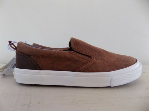 NEW Old Navy Boys Brown Faux Leather Loafers Slip-on Shoes Size 9 - Picture 3 of 5