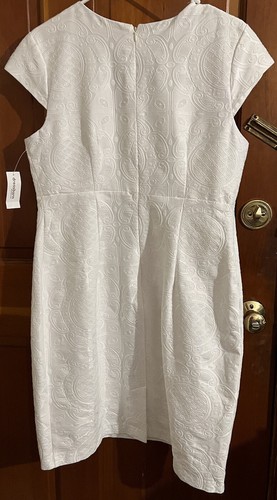 CB Established 1962 NWT Womens White Design Lace Lined Dress Size 12 - Picture 6 of 6