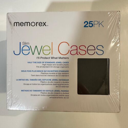 Memorex 25PK Slim Jewel Cases NEW- Sealed - Picture 5 of 6