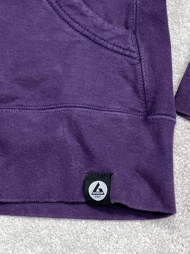 American Giant Hoodie Womens Medium Zip Up Sweatshirt Purple Reinforced Forearm - Picture 3 of 15