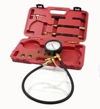 Fuel Injection System Pressure Tester Gauge Kit Recovery 4 Schrader Test Port