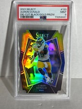 2021 Select Die-Cut Black Gold Prizm    PSA 9 AARON DONALD RAMS