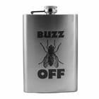 8oz Buzz Off Stainless Steel Flask Bug Novelty