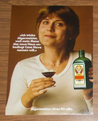 Rare Advertising JÄGERMEISTER - One for All #1900 Casa Nova 1980