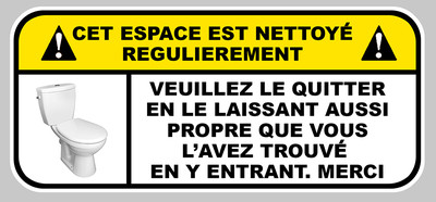 Téléchargement gratuit Images Wc Propres Avertissement Toilettes 15cmx7cm Autocollant Sticker dernière salutations