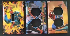 SPIDERMAN MOVIE LIGHT SWITCH COVER AND OUTLET PLATES, VERY COOL FREE SHIPPING