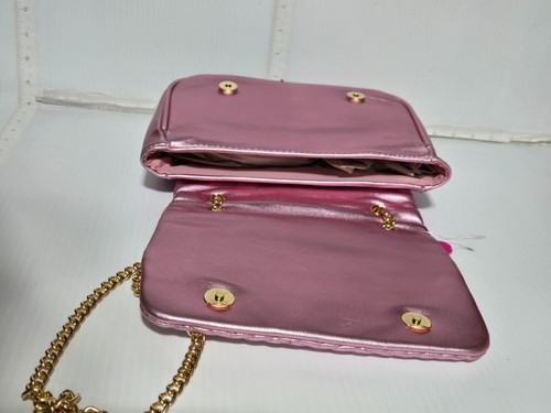 SKINNYDIP LONDON X BARBIE PINK METALLIC "MALIBU BARBIE" CROSSBODY PURSE - Picture 10 of 15