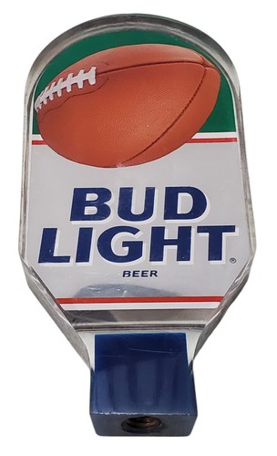 Bud Light Beer Football Acrylic Tap Bar Man Cave Handle 6.5" Long - Picture 2 of 7