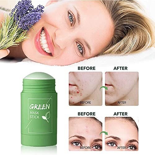 02 x Green Tea Mask Sticks Skin Deep Cleansing Oil Control Acne Blackhead Remove