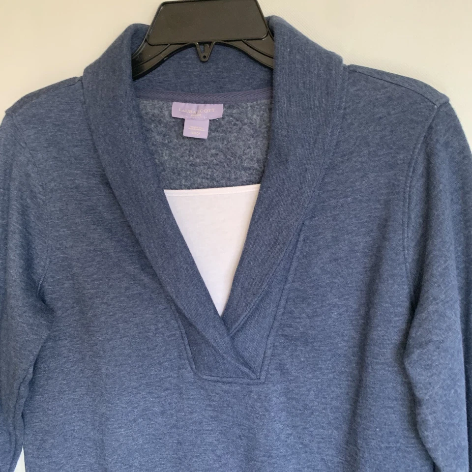 Sudadera Pullover Mujer Laura Scott Manga Larga Capa Look Talla Pequeña Foto 2 de 4