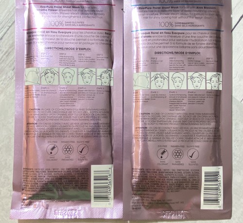 L'Oreal Ever Pure Hair Sheet Mask SPA Deep Moisture Intense Repair Lot of 2 - Picture 2 of 4