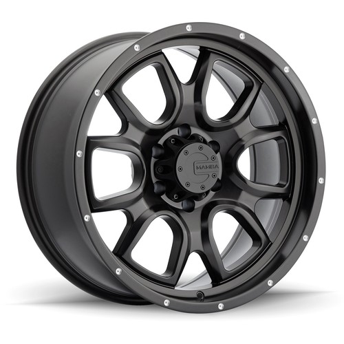 18x9 -6 Mamba M19 5x127 Matte Black W/ Drill Holes Wheels (Set of 4) - Picture 1 of 2