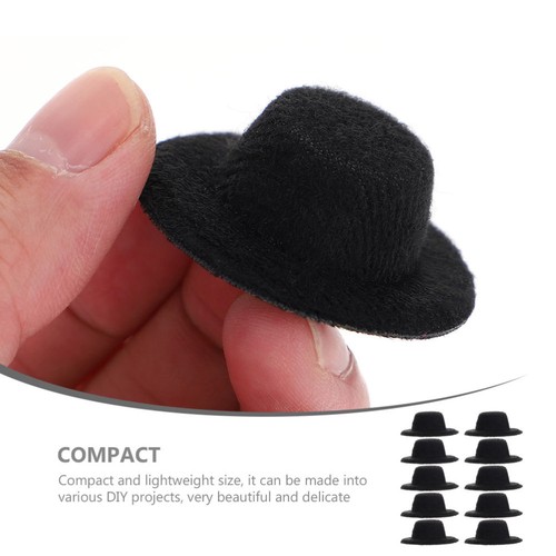 10 Pcs Mini Jazz Hat Child Tiny Hats For Crafts Doll Dress up Cap Accessories - Picture 11 of 12