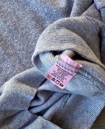 1970s Heather Gray Raglan Crewneck Sweatshirt TLC Large Vintage Lightweight - Afbeelding 6 van 6