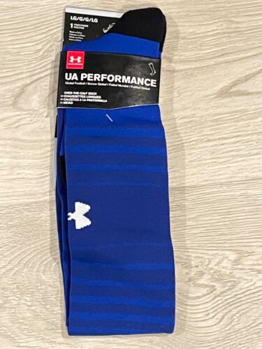 *Under Armour Men's LARGE Blue Soccer Socks NWT - 第 1/1 張圖片