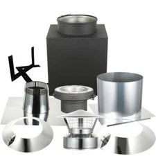 Through The Attic Kit for 6" Inner Diameter Chimney Pipe with Spark Guard Chimne