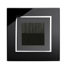 RetroTouch Single Brush Outlet Socket Black Glass CT 04098