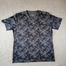 Asics Camo Performance Run T-Shirt Men's XL Gray Breathable Workout