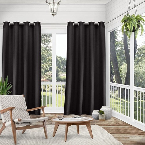 1/2er Set Outdoor Vorhang Blickdicht Vorhänge Garten UV Schutz Gardinen Panel - Bild 54 von 90