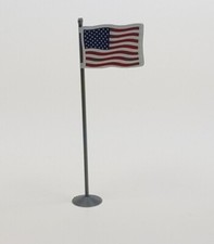 SW Replicas N Scale Kit 170-5500: FLAG POLE with USA FLAG - Set of 4 - NEW