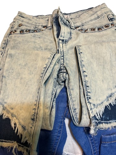 Little Girls Skinny Jeans Jordan’s And Arizona Size 6 And 7 1 Is Acid Washed - Picture 2 of 3