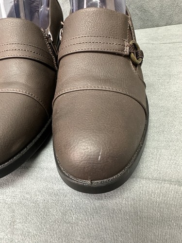 Easy Street Womens LUKA Faux Leather Zipper Block Heel Shooties Shoes Womens 9.5 - Picture 12 of 12
