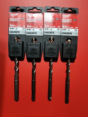 Milwaukee SDS plus 2-cutter carbide tip 3/8 x 6  48-20-8251  4pc