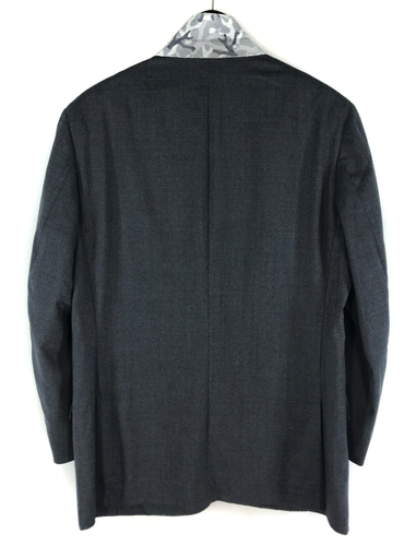 Men's ISAIA NAPOLI Kudva Base S Blazer Grey Wool Jacket Coat Italy Size 50 R - Picture 3 of 16