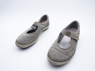 LEGeRO Damen Ballerina Slipper Halbschuh Klettschuh grau Gr 40,5 EU Art 29924-80