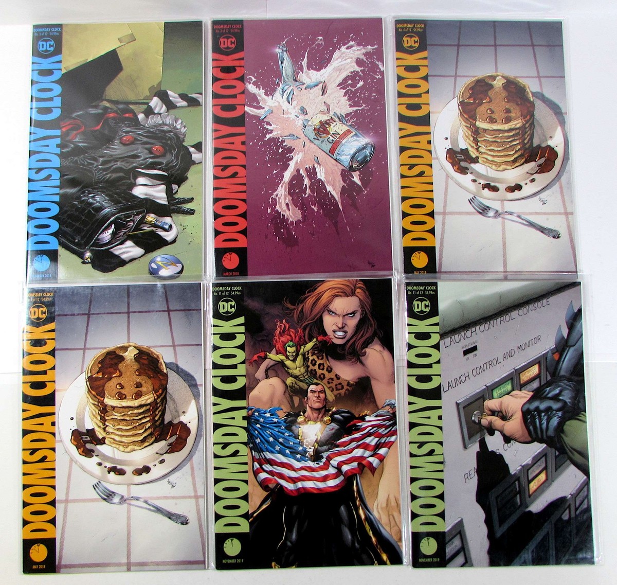 Doomsday Clock Lot of 6 #2 A,3,4 x2,11,11 b DC (2018) Comic