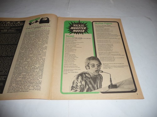 Mickie Magazine (17 February 1973, No 13) - Elton John cover - Picture 2 of 9