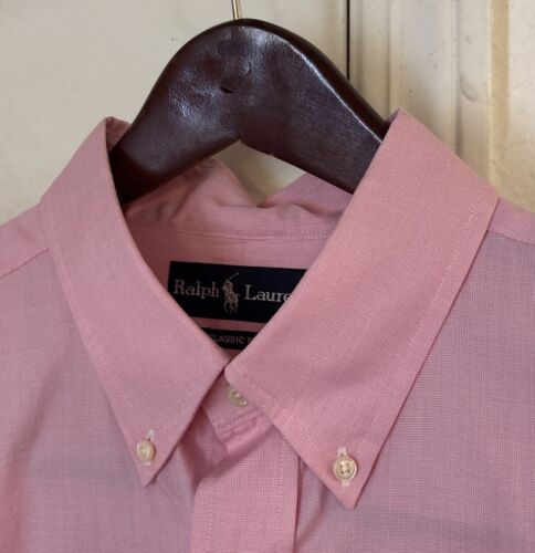 New Polo Ralph Lauren Pink Dress Shirt XL 17 X 34 35