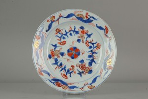 Antique Kangxi Period Imari Plate with Flower scene Chinese China Porcel...