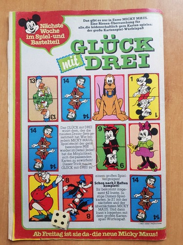 MICKY MAUS 1979 Heft 1- 52 zum Aussuchen mit Schnipp +Bastel Seite - Picture 15 of 146