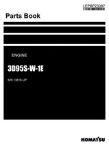 Komatsu 3D95S-W-1E Engine Parts Catalog Manual SN 13618-UP
