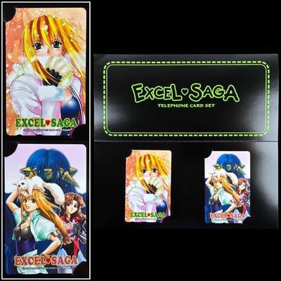 Movic Excel Saga Excel Hyatt & Menchi Young King OURS Telephone Phone Card Set