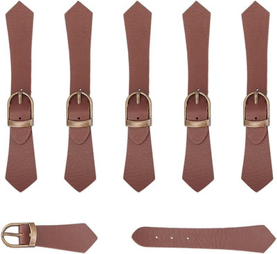6 Sets Leather Sew-On Toggles Closures Brown PU Leather Snap Toggle Duffle Jacke