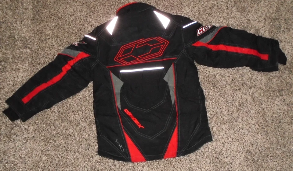 Chaqueta de moto de nieve Castle X Bolt juvenil pequeña negra roja Foto 2 de 3