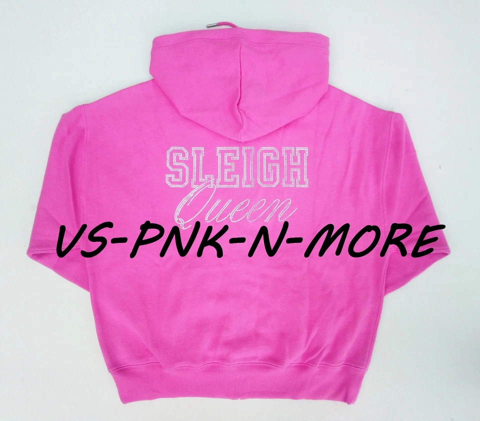 Victoria's Secret VS ROSA Brillante Estrás Sudadera con Capucha Desfile de Moda 2025 Trineo Reina Foto 2 de 4