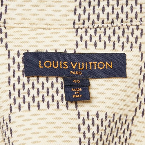 Louis Vuitton Jeansjacke Creme Damier Azur Karo Print M - Bild 4 von 7