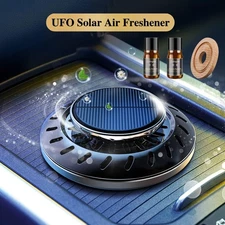 Solar Powered Car Air Fresheners Rotating Car Fragrance Diffuser Essential Oils