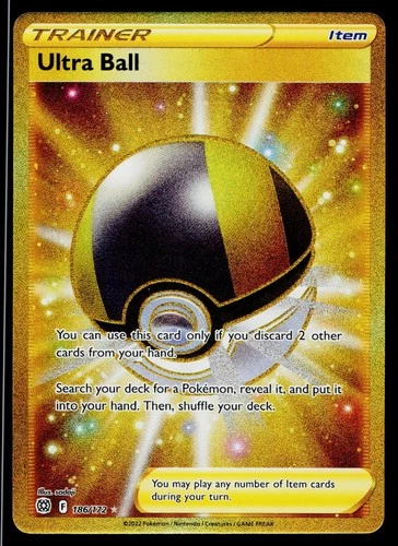 Ultra Ball 186/172 Secret Rare Brilliant Stars Pokemon Near Mint