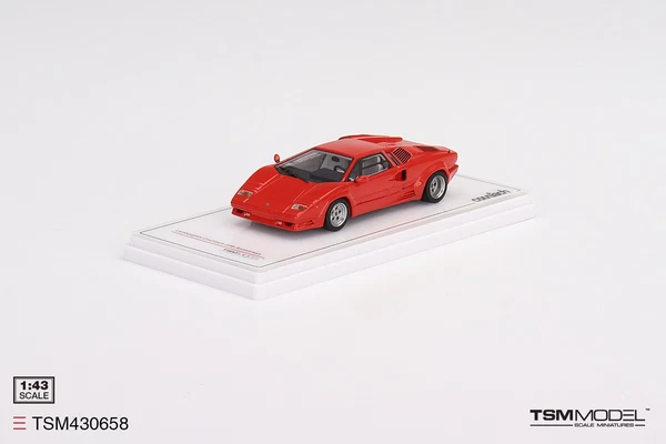 Tsm Model TSM430658 1:43 Lamborghini Countach 25Th Anniversary Rosso Resin-image