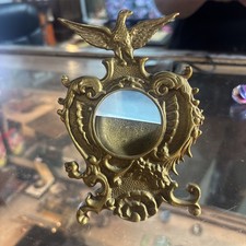 Vintage Brass Patriotic Eagle Top Pocket Watch Holder Display Stand