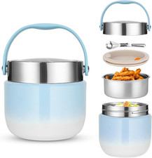 Contenitore Termico per Alimenti 1200 Ml,Thermos per Alimenti Porta Pappa,Ciotol