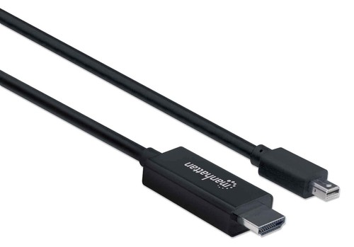 Manhattan Mini DisplayPort 1.1 to HDMI Cable, 1080p@60Hz, 1.8m, Male to Male, Bl - 第 3/4 張圖片