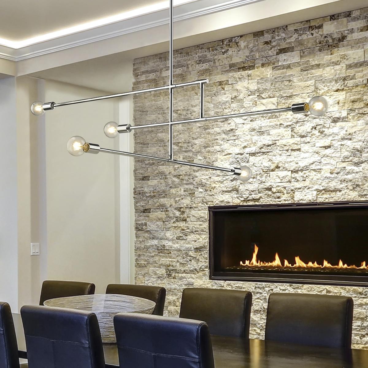 Z-Lite 731-5CH Modernist 5 Light 4.75 inch Chrome Chandelier Ceiling Light