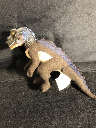 Godzilla Film 1998 Spielzeug weicher Plüschkörper harter Kopf 7 Zoll Schlüsselanhänger - Bild 2 von 4