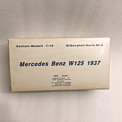 CMC M-031 1937 Mercedes Benz W125 #4 Silberpfeil Maßstab 1:18