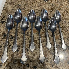 Oneida Community Stainless Cello Pattern Citrus Spoon Discontinued Lot of 8 